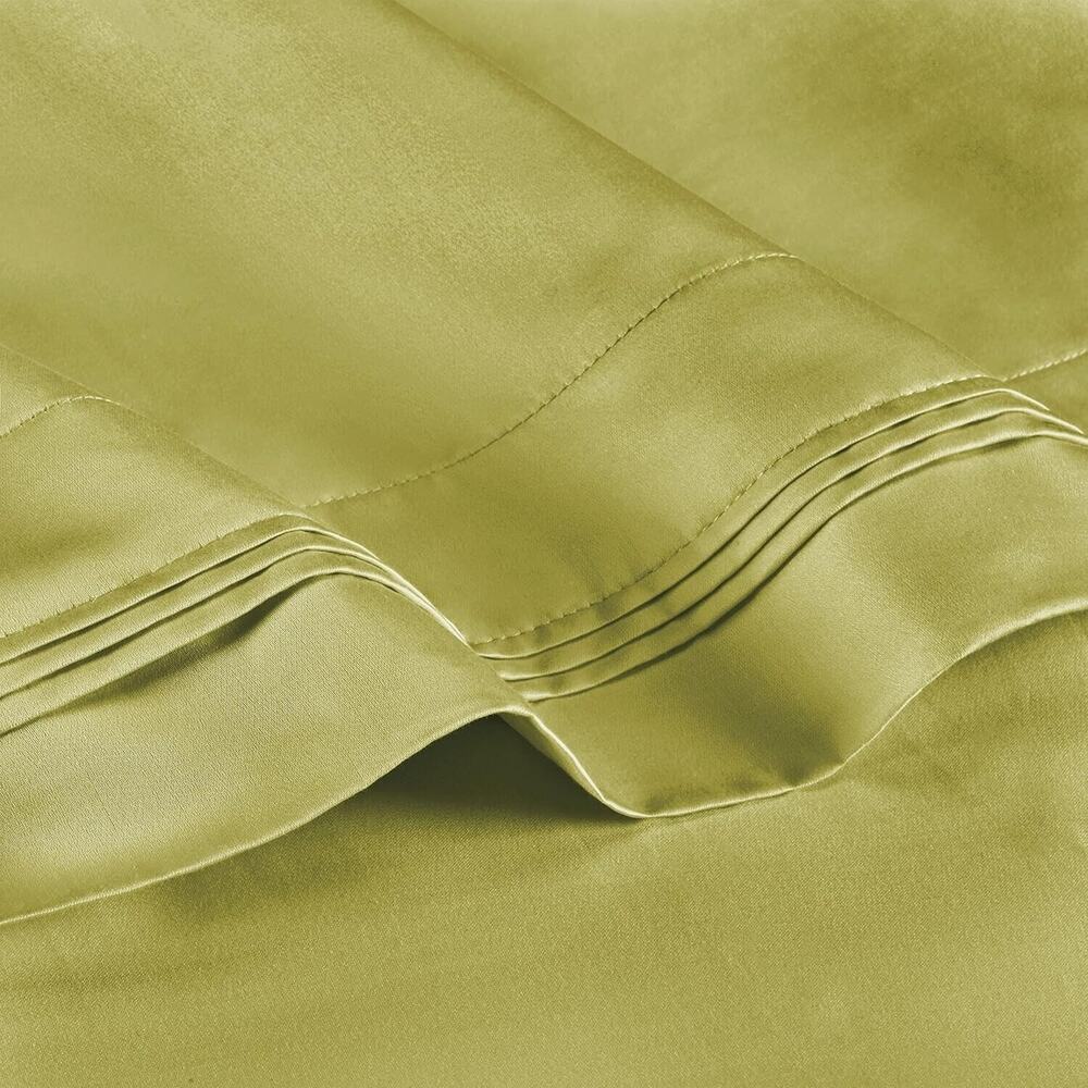 Egyptian Cotton King Pillowcases, 650 Thread Count, 2-Pieces in Olive Green